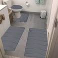 thumbnail image 1 of Foam Bath Mat 4 Set, Bathroom Rugs Toilet Mats, Soft Comfortable Water Absorption Non-Slip, Thick Machine Washable, Easier To Dry, Multi-Purpose, 1 of 8