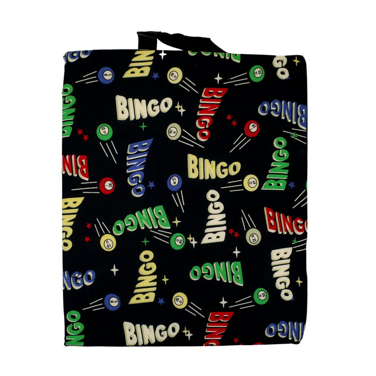 Foam Bingo Game Hall Travel Stadium Patterned Seat Cushion Carry Handle  Office Chair Pad