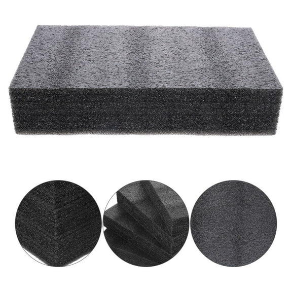 FRCOLOR 4Pcs Black Foam Inserts Packing Liner with Elasticity and Tear Resistance for DIY Projects