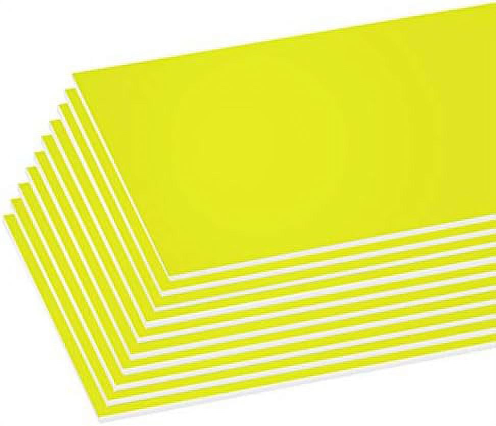 Foam Board 20" X 30" Yellow, Colored Foam Boards 3/16 Inch Thickness
