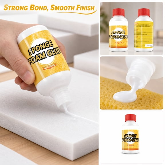 Foam Board Adhesive, Non-Corrosive Glue for KT Board EPE Pearl Cotton Sponge, Strong Bonding for Advertising Display DIY Crafts Model Making Packaging Repair, 100ml