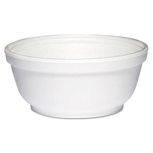 Foam Bowls, 8 Oz, White, 50/pack, 20 Packs/carton | Bundle of 2
