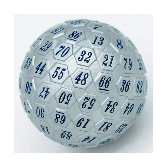 Foam Brain Games 45mm d100 - Pewter w/Navy New