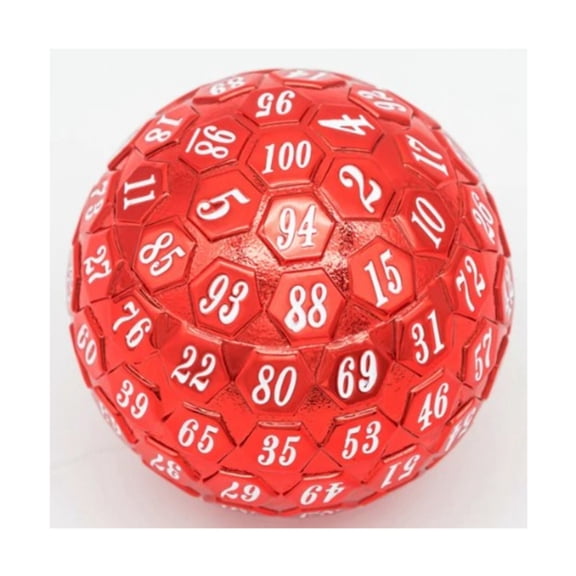 Foam Brain Games 45mm d100 - Red w/White New