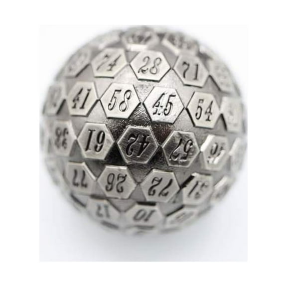Foam Brain Games 45mm d100 - Silver New