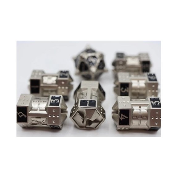 Foam Brain Games CCG Dice Set - Onyx Ethers (7) New