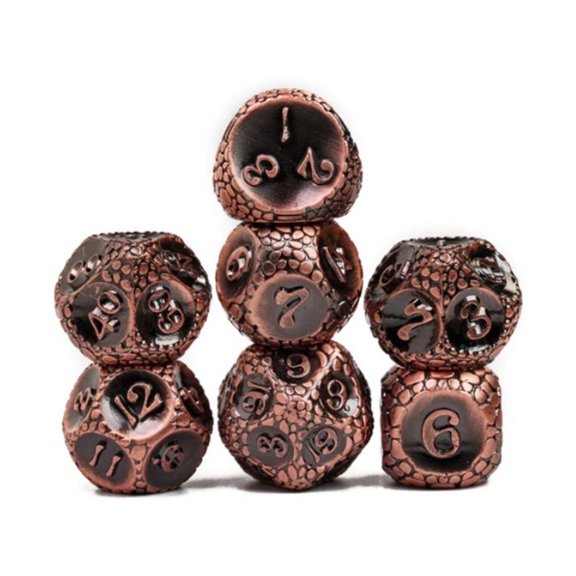 Foam Brain Games Dragonstone Poly Set - Copper (7) New
