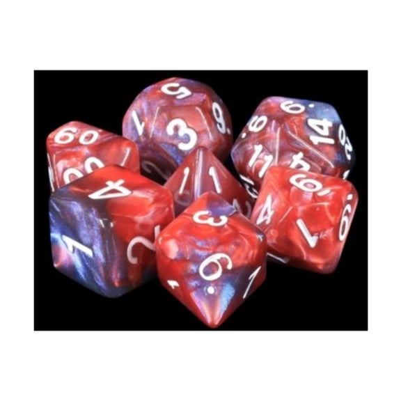 Foam Brain Games Poly Set - Lava Galaxy w/White (7) New