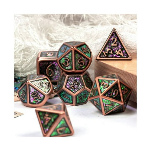 Foam Brain Games Poly Set - Glitter Bomb (7) New