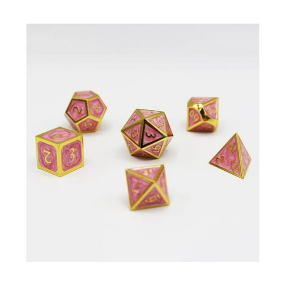 Foam Brain Games Poly Set - Gold Embossed Bubble Gum (7) New