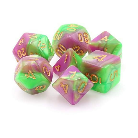 Foam Brain Games Poly Set - Hocus Pocus w/Gold (7) New