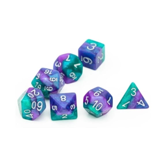 Foam Brain Games Poly Set - Space Universe w/Silver (7) New