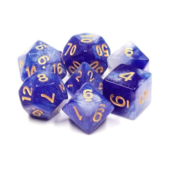 Foam Brain Games Poly Set - Star Gaze w/Gold (7) New
