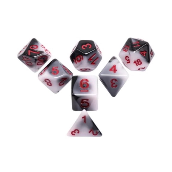 Foam Brain Games Poly Set - Warrior w/Red (7) New