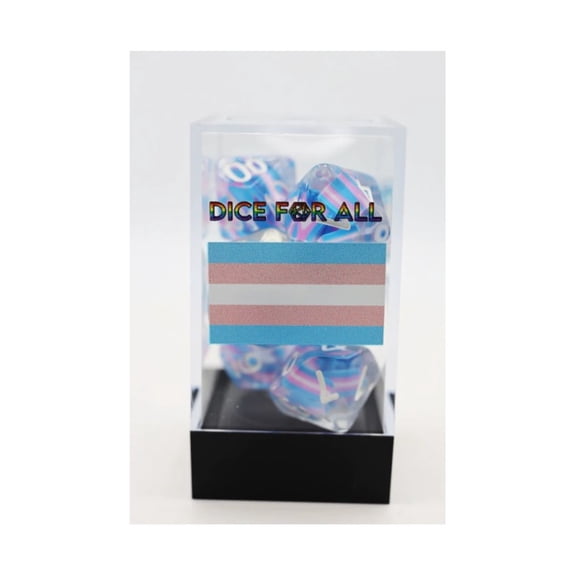 Foam Brain Games Resin Poly Set - Transgender Flag w/White (7) New