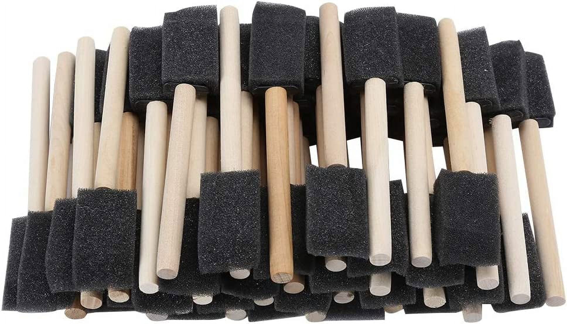Art Supply Variety Pack Foam Sponge Wood Handle Paint Brush Set, Great for  Acrylics, Stains, Varnishes, Crafts - AliExpress