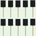 Foam Brushes Set of 10, 2 Inch Black Sponge Painting Brushes for