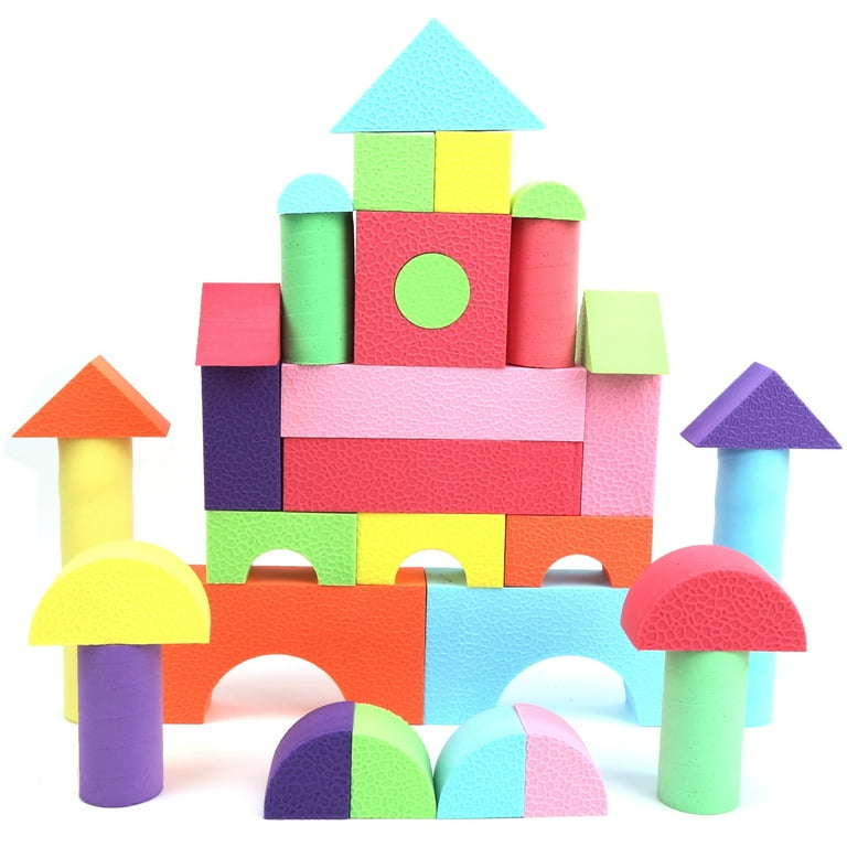 Foam Building Block Set Construction Toys Multi Colored Easy To Grip For Kids Toddlers Educational Toy Birthday Gift Walmart