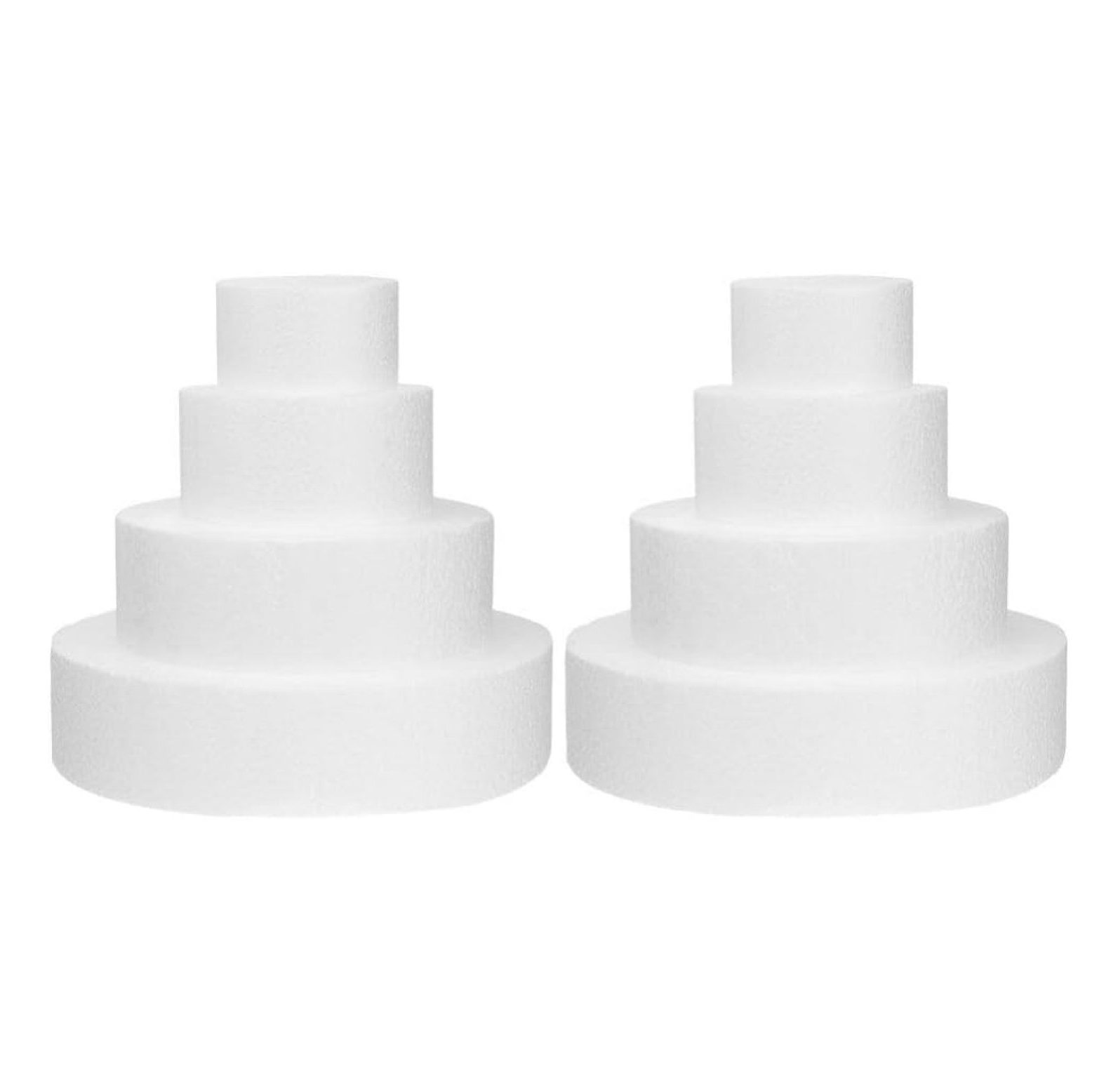 Foam Cake Dummies 2Set Round Foam Cake Dummies 4 Tiers Cakes Foams Cake Model Fake Wedding Cake
