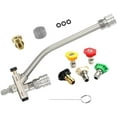 thumbnail image 1 of Foam Cannon Dual Connector Accessory, Pressure Washer Double Tip Attachment for Foam Cannon with 5 Spray Nozzle, 1/4 "Quick Connect, 1.1 mm Orifice and Foam Maker, 1 of 7