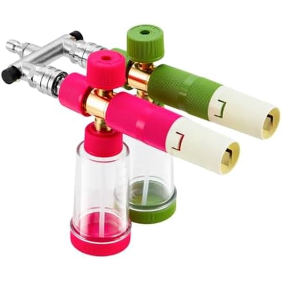 Foam Cannon Dual-Connector Accessory,Pressure Washer Double Tip Attachment for Foam Cannon,Car Wash Cleaning Foam Cannon with 1/4 Quick Connector,2 Small Foam Cannon$$Tools