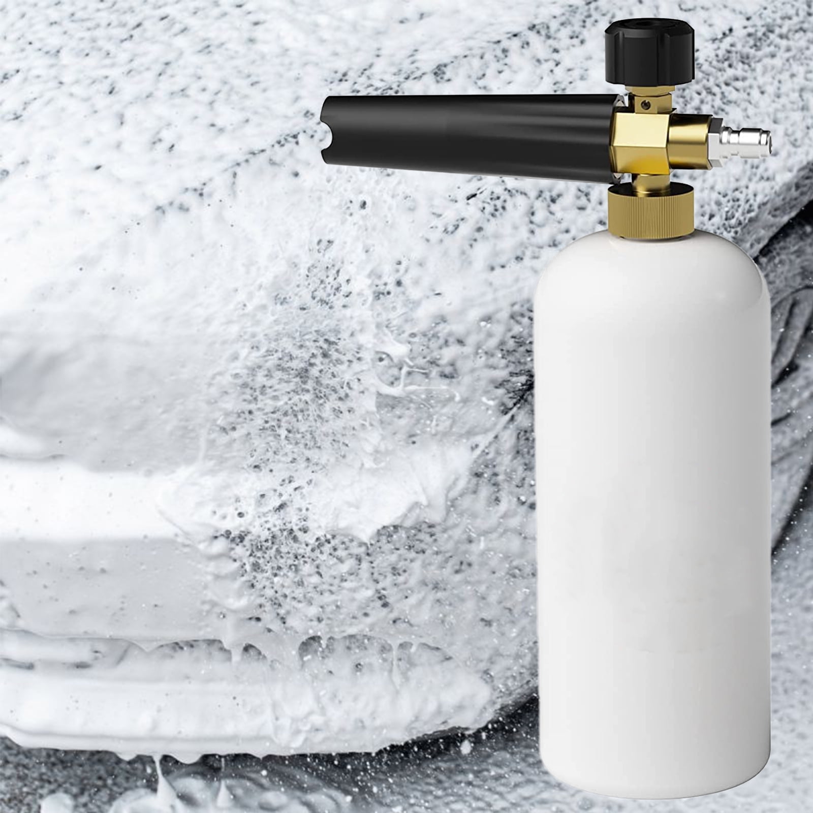 Foam Cannon Pressure Washer Accessories Car Wash Foam Gun Sprayer with 1/4  Inch Quick Connector Snow Foam Lance Jet Wash Quick Release Adjustable  Spray Nozzle, 1 Liter 