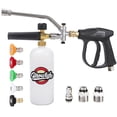 thumbnail image 1 of Foam Cannon & Gun Kit with Dual Connector Accessory | Includes 5 Nozzle Tips, 3/8" Quick Swivel Connector, and M22-14/15mm Fittings for Pressure Washer Car Wash, 1 of 9