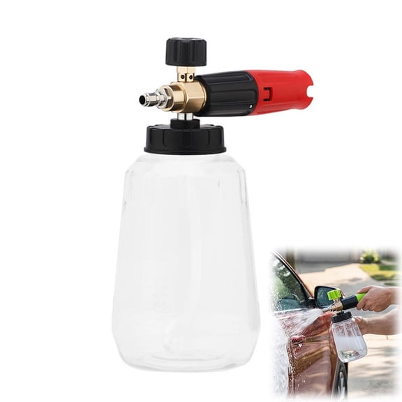 Foam Cannon Sprayer for Garden Hose – Self-Locking Pressure Washer Attachment, Adjustable Snow Foam Lance for Patio & Car