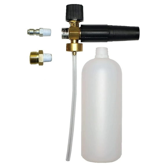 Foam Cannon for Pressure Washer - Vehicle, House, Siding & Roof Cleaning - Adjustable Car Wash Foam Lance with 32oz Bottle - 1100-5000 PSI