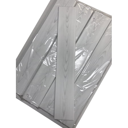 Foam Ceiling Planks - Silver Birch Wood-Grain Finish (48pc pack - covers 84sqft)
