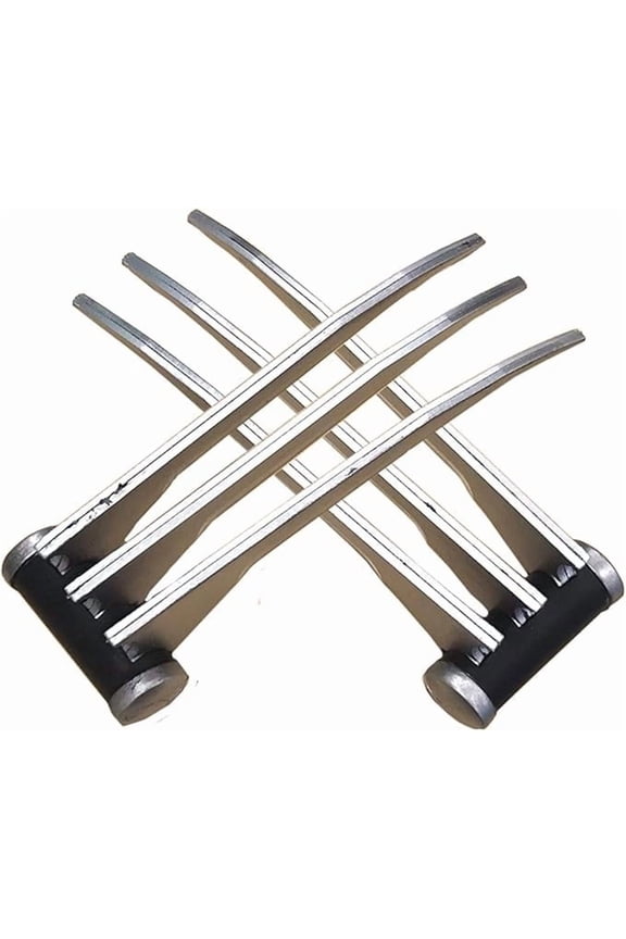 Foam Claws Pair, Wolverine Claws 2 PCS Set Props LARP Costume Cosplay (Silver)