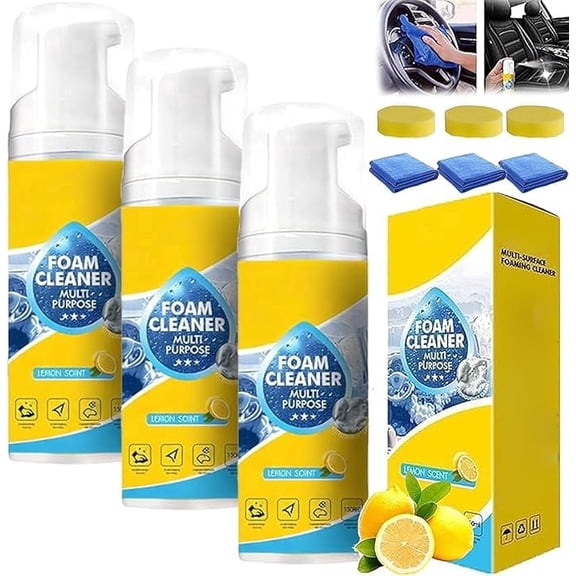 Foam Cleaner All Purpose，4-in-1 Multi-Enzyme Foam Cleaner,Kitchen Grease, Bathroom Tiles, Sofa Upholstery