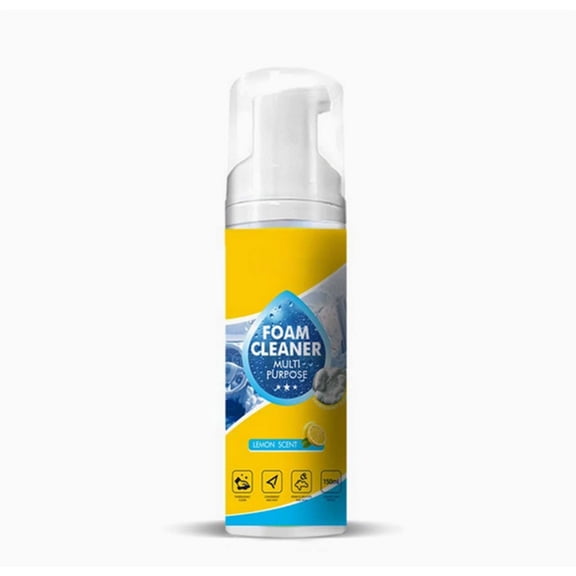 Foam Cleaner,Cleaning Spray,Powerful Automotive Interior Foam Cleaner Fast Grease Grime Remover Gentle Formula Multi Purpose Cleansing Spray For Vehicle(Yellow 150ml/5fl.oz)