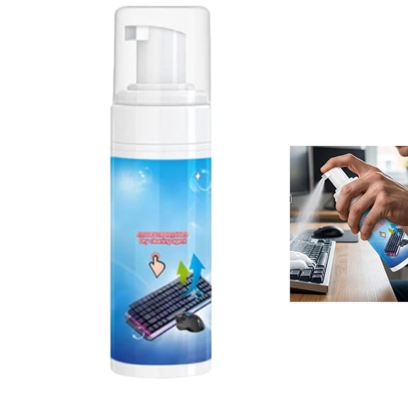 Foam Cleaner for Keyboard & Mouse, Keyboard & Electronics Cleaning Kit, Quick-Drying Formula That Leaves No Sticky Residue or Stains, For Keyboards, Gaming Mice, Laptop Touchpads