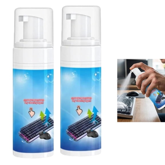 Foam Cleaner for Keyboard & Mouse, Keyboard & Electronics Cleaning Kit, Quick-Drying Formula That Leaves No Sticky Residue or Stains, For Keyboards, Gaming Mice, Laptop Touchpads