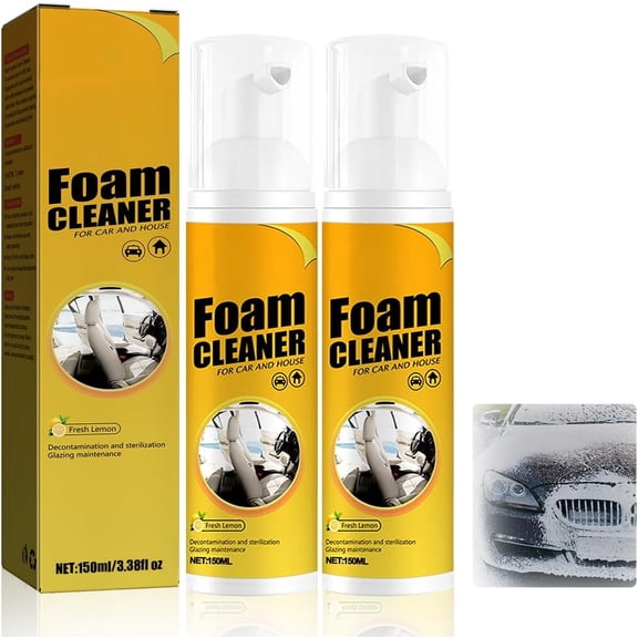 Foam Cleaner for Car,2026 New Magic Foam Cleaner Lemon Scent,Multipurpose Foam Cleaner,for Car Interior Kitchen Bathroom