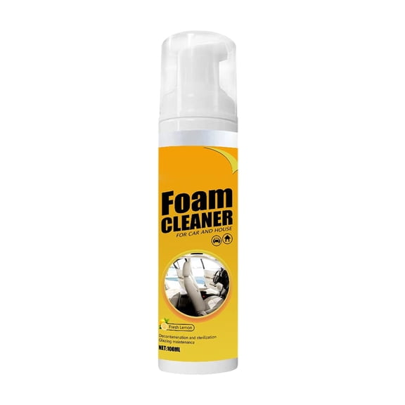 Foam Cleaner for Car, Multipurpose Foam Cleaner Spray 100ml, All Purpose Household Cleaner for Kitchen, Lemon Flavor (1PCS 100ML)
