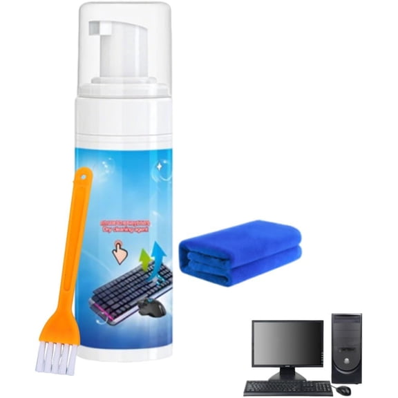 Foam Cleaner for Keyboard & Mouse, Keyboard & Electronics Cleaning Kit, Equipment Hygiene Tool Used for Home Office (1PCS)