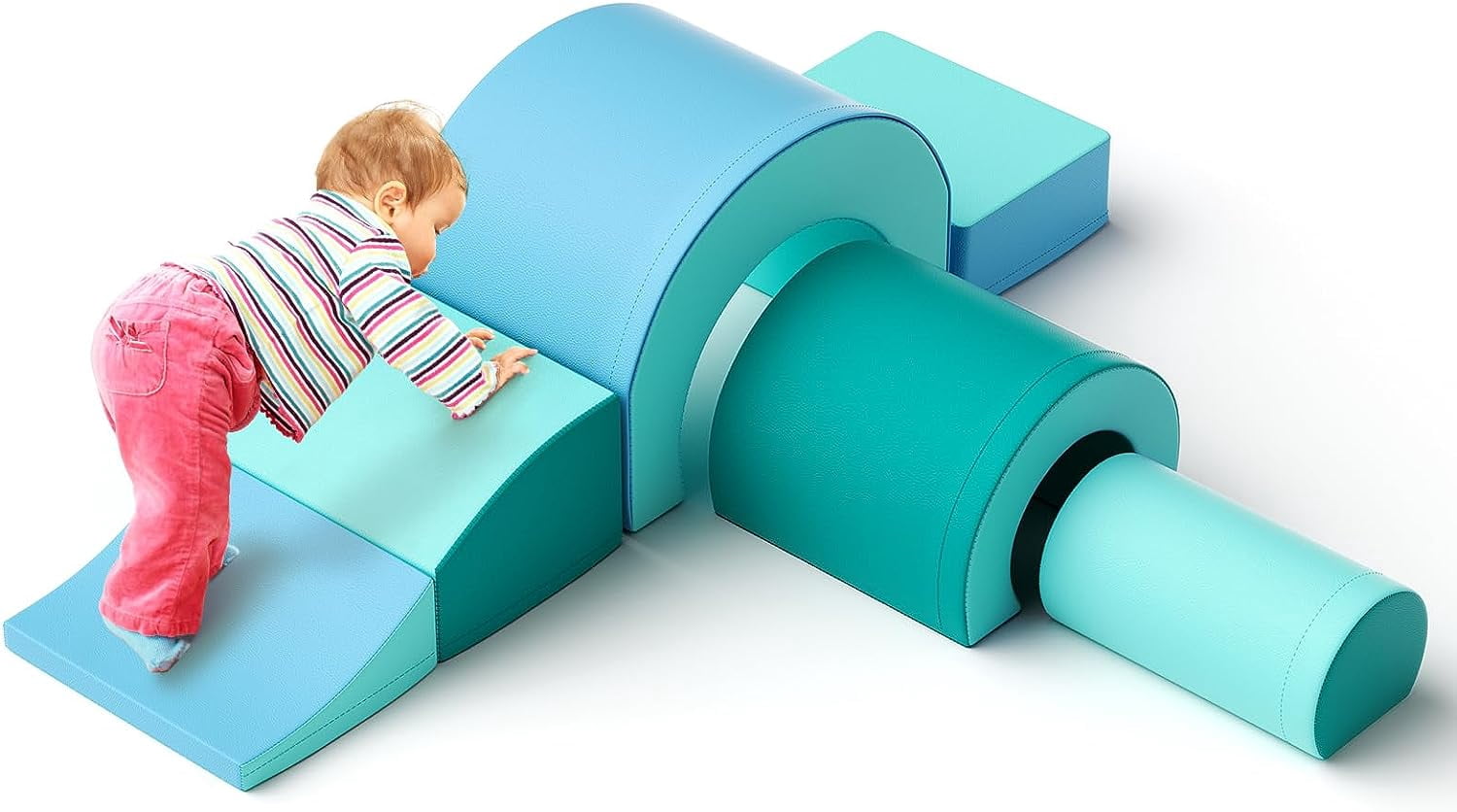 Foam Climbing Blocks, Soft Climbing Toys for Toddlers, 5 Pieces Crawl