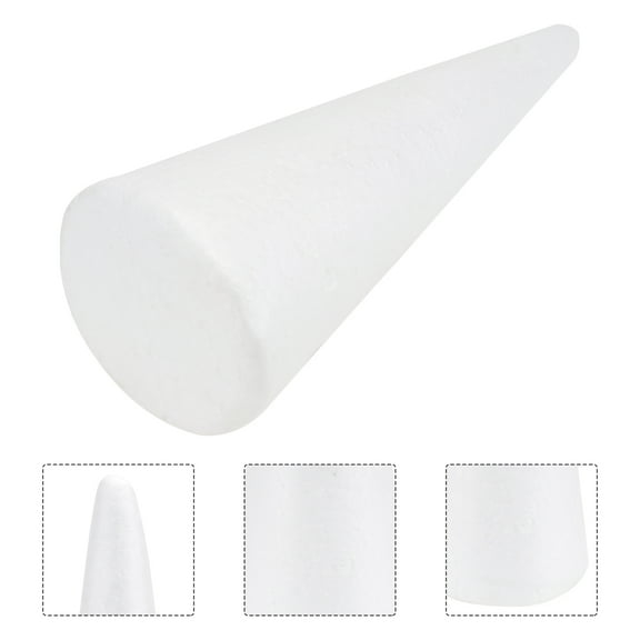 PartyKindom Crafting Supplies Foam Cone White 1 Set For Winter Celebration