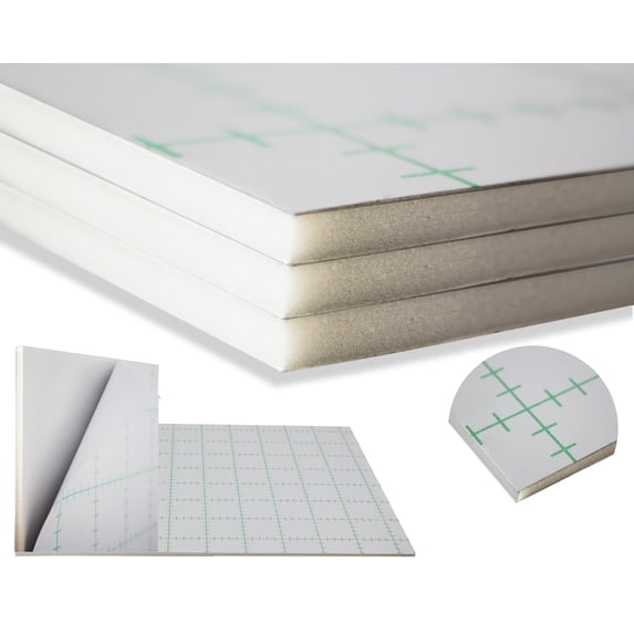 Foam Core Backing Board 3/16" White 1 Side Self Adhesive 24x30- 50 Pack. Many Sizes Available. Acid Free Buffered Craft Poster Board for Signs, Presentations, School, Office and Art Projects
