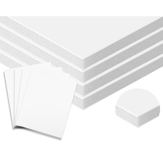 Foam Core Backing Board 3/16" White 12x24- 50 Pack. Many Sizes Available. Acid Free Buffered Craft Poster Board for Signs, Presentations, School, Office and Art Projects