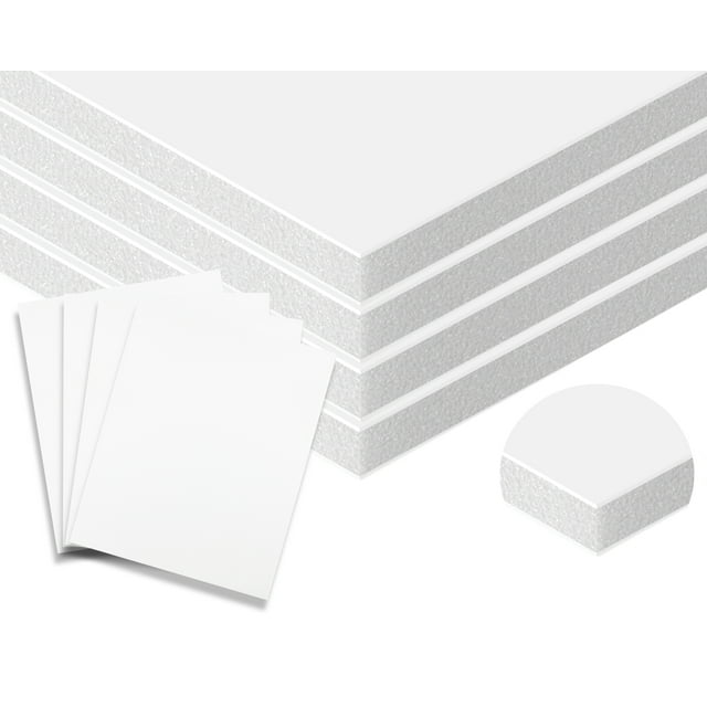 Foam Core Backing Board 3/16" White 22x28- 10 Pack. Many Sizes Available. Acid Free Buffered Craft Poster Board for Signs, Presentations, School, Office and Art Projects
