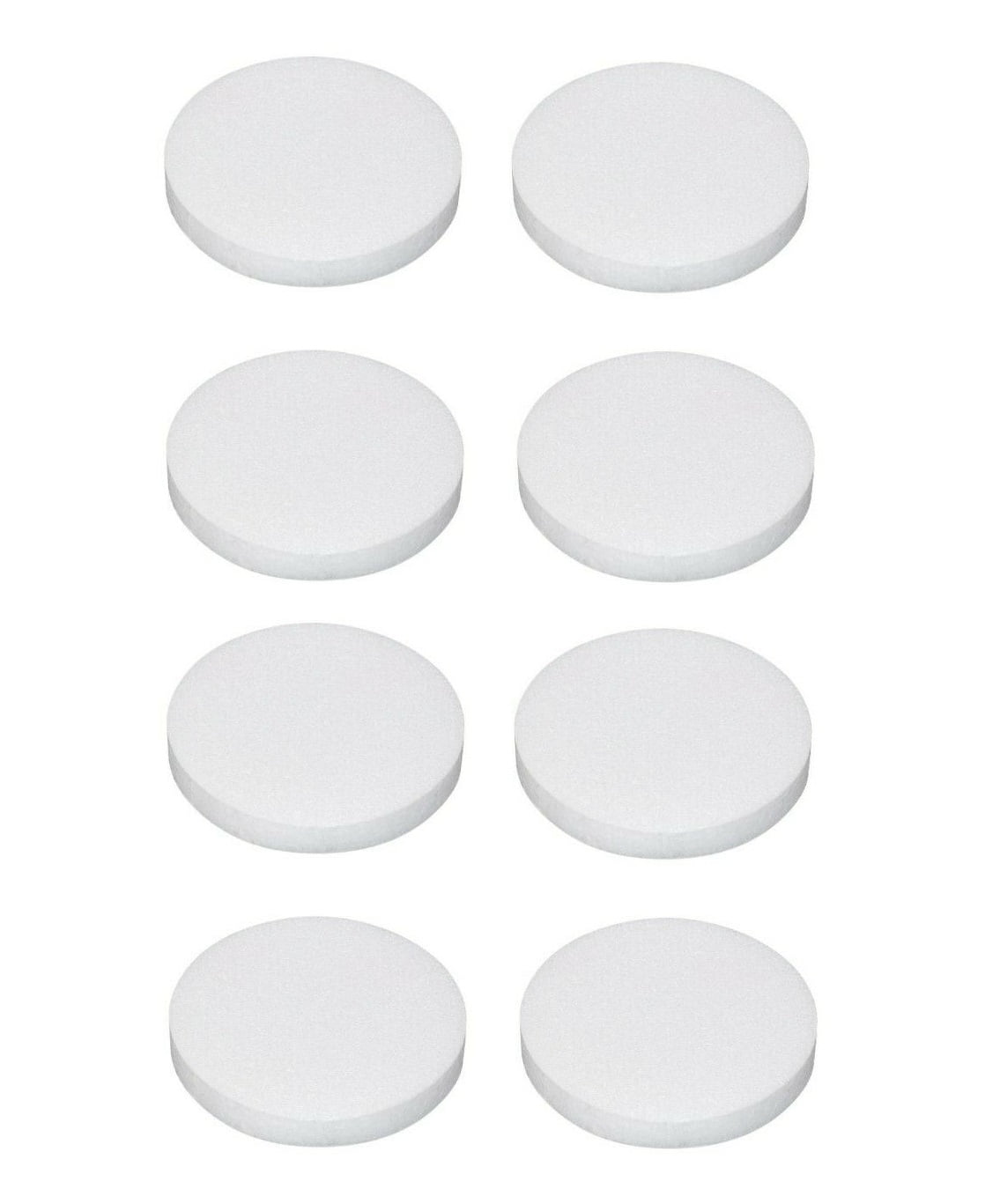 8 Inch Foam Circles for Crafts, 1 Inch Thick Round Polystyrene Discs for  DIY Projects (White, 6 Pack) 