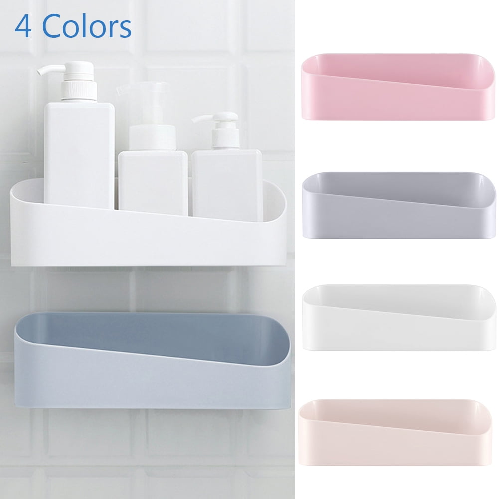 Bueautybox Shower Caddy Wall Mount , Adhesive Bathroom Shelf Storage Organizer No Drilling Shower Shelf Kitchen Storage Basket Rack Shelves
