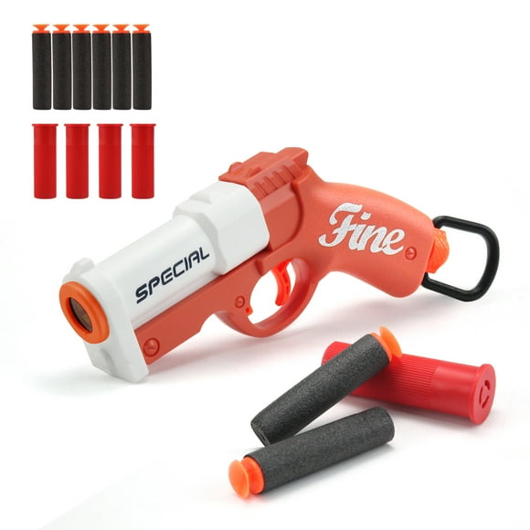 BIU BLASTER Shell Ejecting Foam Dart Blaster Realistic Toy Gun for Kids Age 8+, Includes 6 Soft Darts & 4 Shells, Manual Loading, Safe ABS Plastic