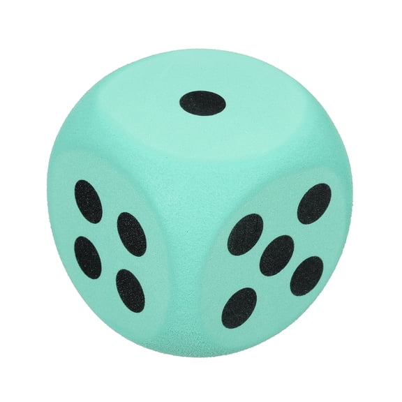 Foam Dice, 8cm/3.15inch Eva 6-Sided Dice Stress Ball Squeezable Blocks for Board Games Relieve Stress Anxiety (Green)