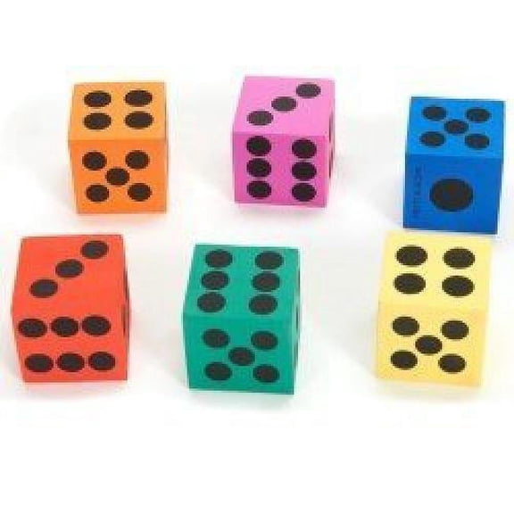 Foam Dice Assortment - Party Favors - 12 Pieces
