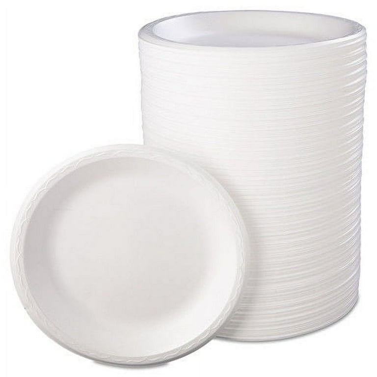 Famous Service Plastic Dinnerware, Plate, 3-Compartment, 10.25 Famous Service Plastic Dinnerware, Plate, 3-Compartment, 10.25