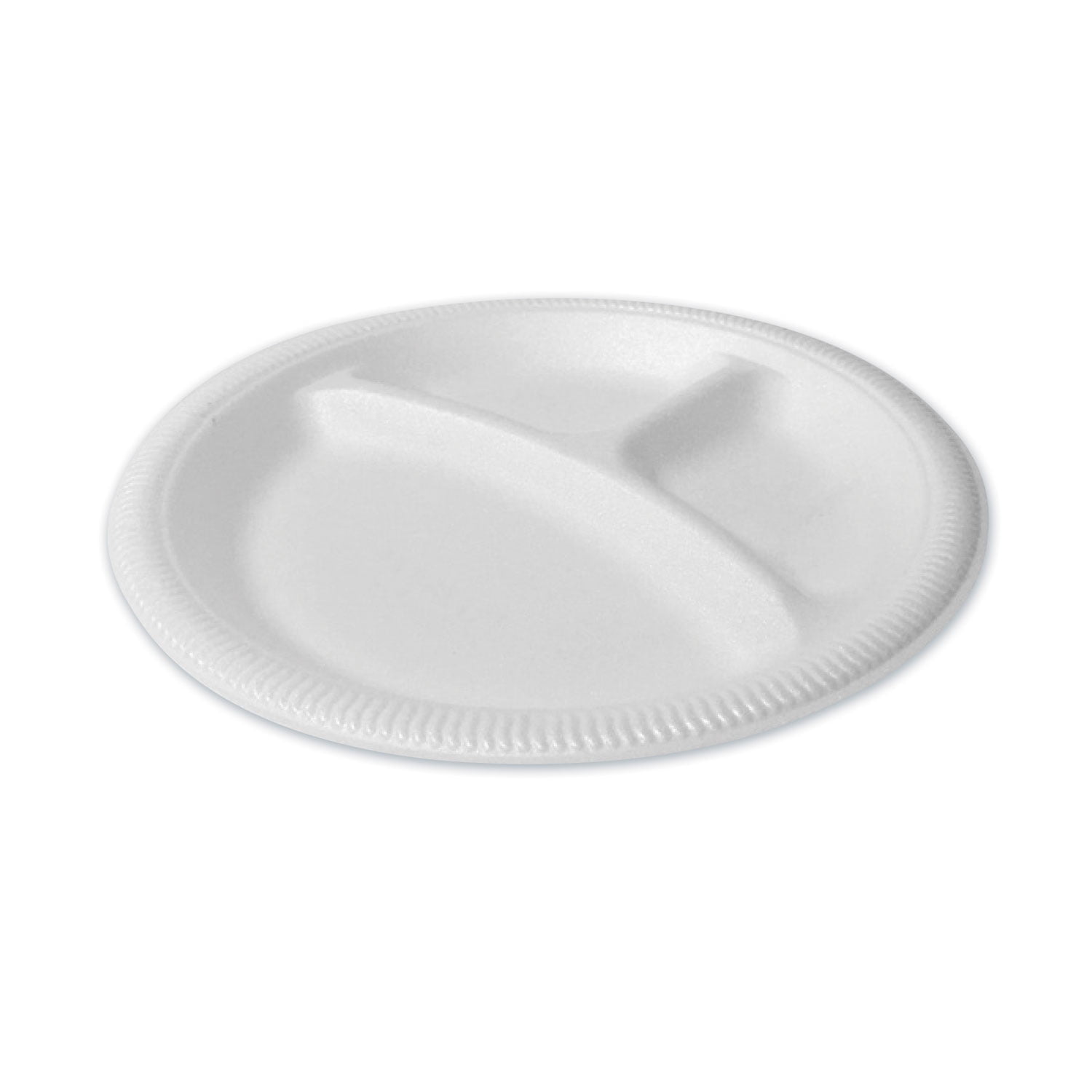Foam Dinnerware, Plate, 3-Compartment, 9 Foam Dinnerware, Plate, 3-Compartment, 9